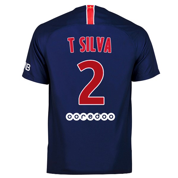 Camiseta Paris Saint Germain 1ª T Silva 2018-2019 Azul